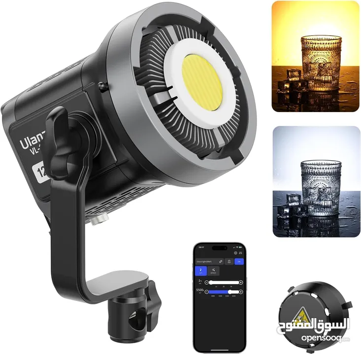 Ulanzi 120W Bi-color / RGB V-Mount Video Light   اضاءة تصوير عالية الجودة