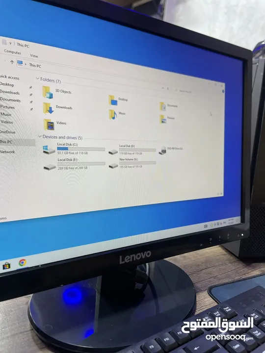 PC Core i7 RAM 16 مع شاشة كبيره  22 انش اصليه كامل مكمل