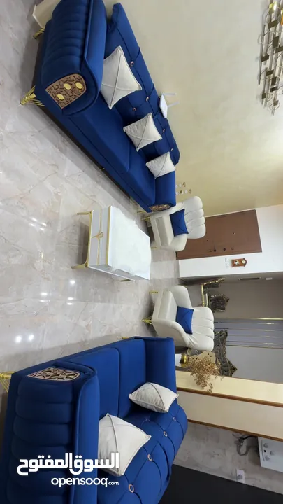 طقم كنب 7 مقاعد استعمال بسيط جداً