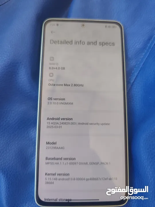 شاومي ردمي نوت 13 اخضر فستقي في حالة اكثر من ممتازة redmi note 13