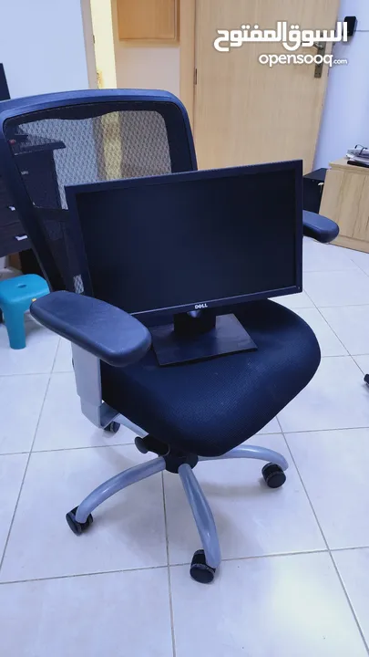Computer Table, Chair & DELL Monitor