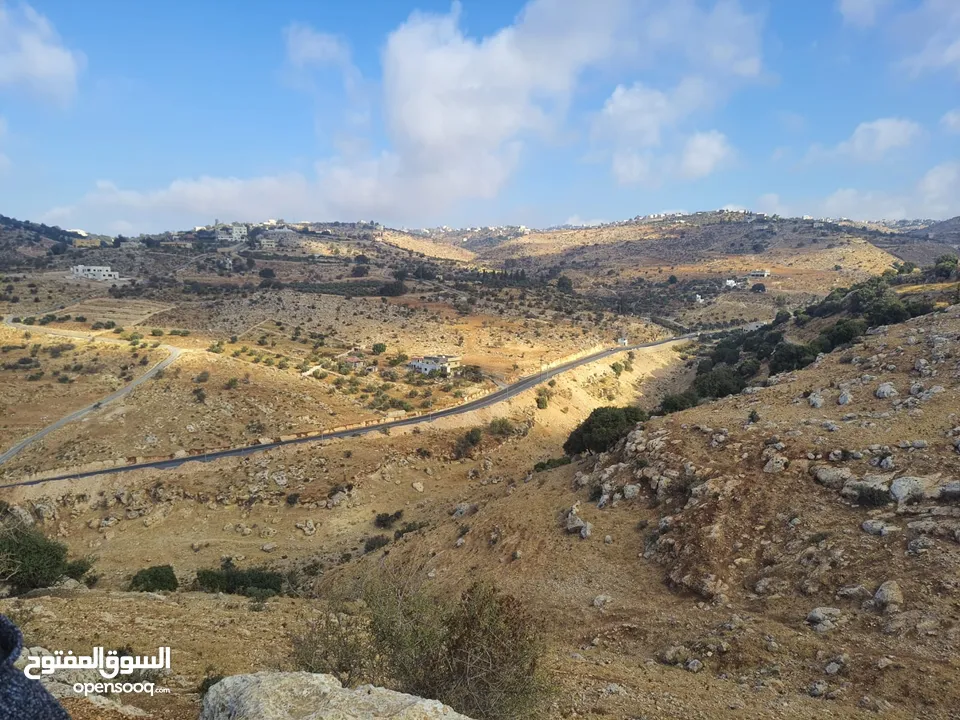 4دونم للبيع في السلط المغاريب حوض ام خروبه مطله عالغرب