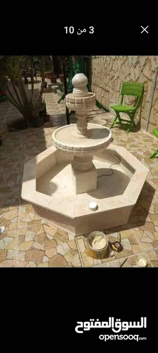 عرض على نوافير وشلالات وبابكيو حواض زريعه جميع انواع الحجر البناء والديكورات