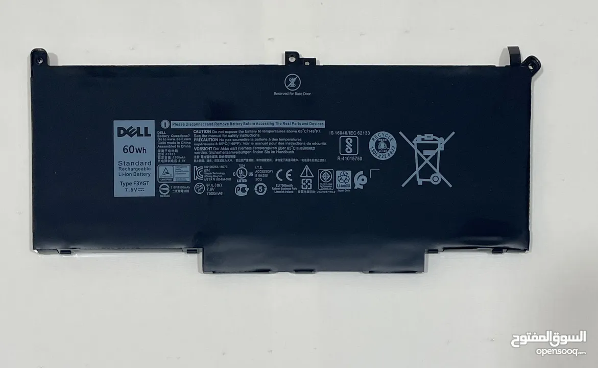 Dell Battery F3YGT 7.6V 60Wh For Dell Latitude  7480 7490 7280 7290 7380 7390 KG7VF