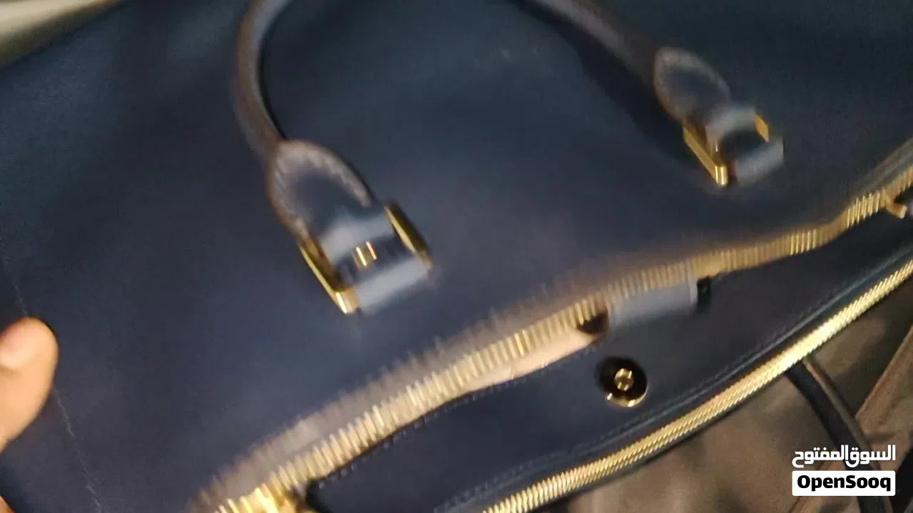 MICHAEL KORS Sutton Saffiano Leather Large Satchel Navy