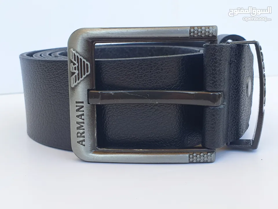 Armani Belt Genuine leather 100% حزام ارماني اسود جلد طبيعي 100%