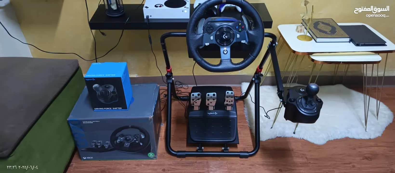 ستيرنج وقير وستاند لوجيتك g920 للاكس بوكس و pc استخدام ساعات معدودة  بحال الجديد سعر حرق نصف التكلفة