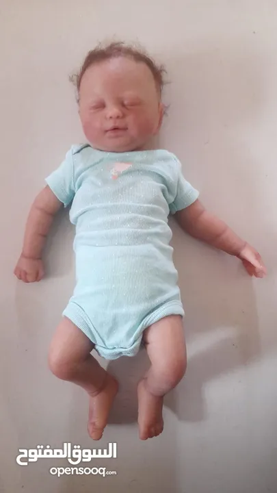 Full body silicone doll baby girl  doll 16 inch premature with hair.