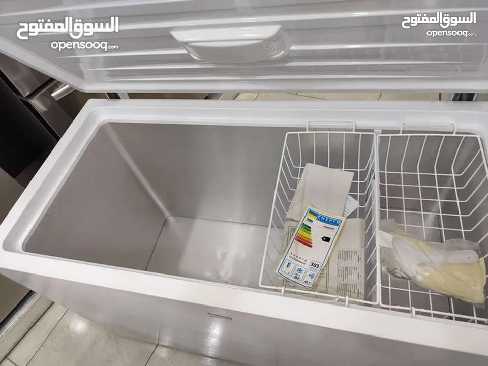 فريزر عامودي و بطح 150 A+ لون سلفر وأبيض شامل توصيل مجانا بأقل سعر بالمملكه