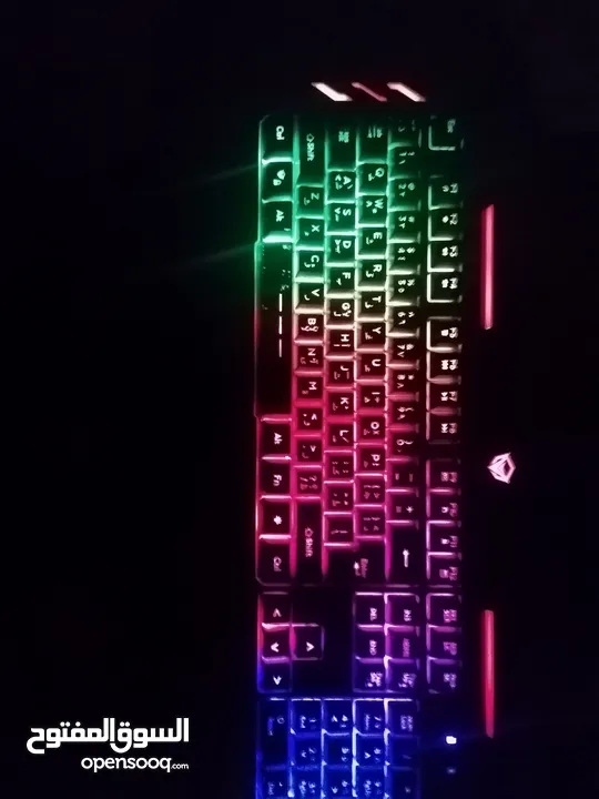 ماوس و كيبورد جديد لل pc و السيت اب فيها اضاءه led