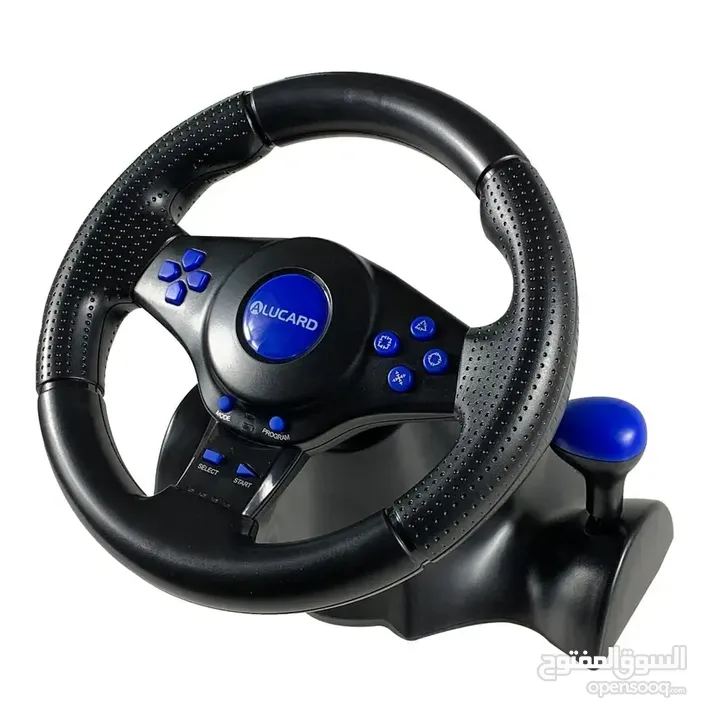 ستيرنغ ويل مقود سواقة مع بريكات لأجهزة الـ PC و البلايستيشن GT-V7 7 in 1 Steering