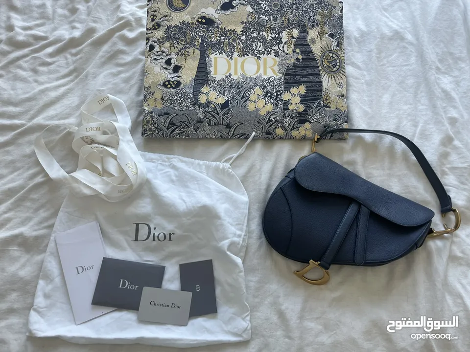 Original Dior Bag Saddle navy Blue new