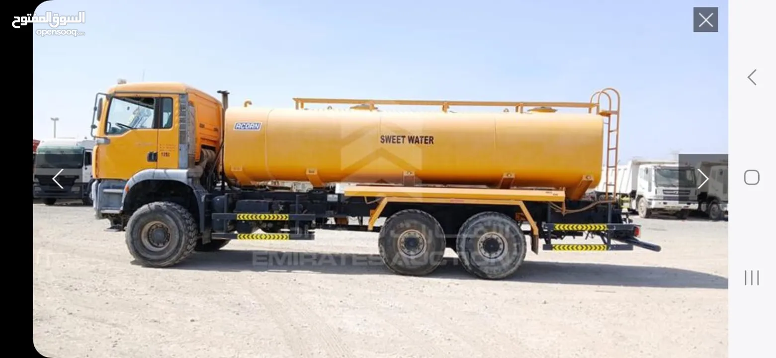 Sweet water tanker  تنكر مياه صالحه للشرب للبيع