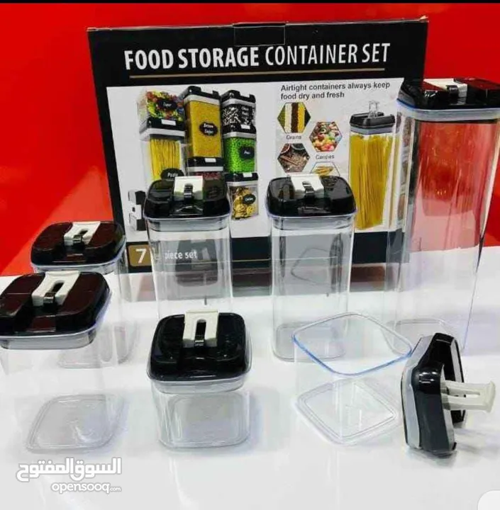حاويات تخزين طعام محكمة الغلق من 7 قطع مادة آمنة لتخزين طعام الأطفال بسهولة. غير سامة