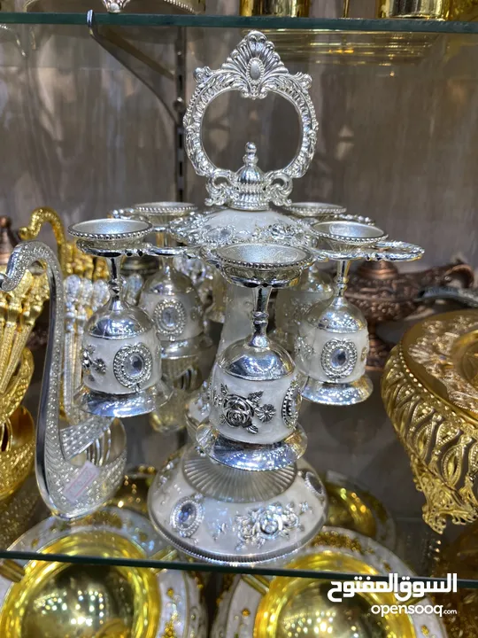 طقم زمزميات نحاس مينا