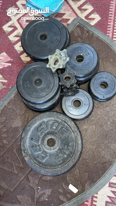 بار حديد مع اوزان