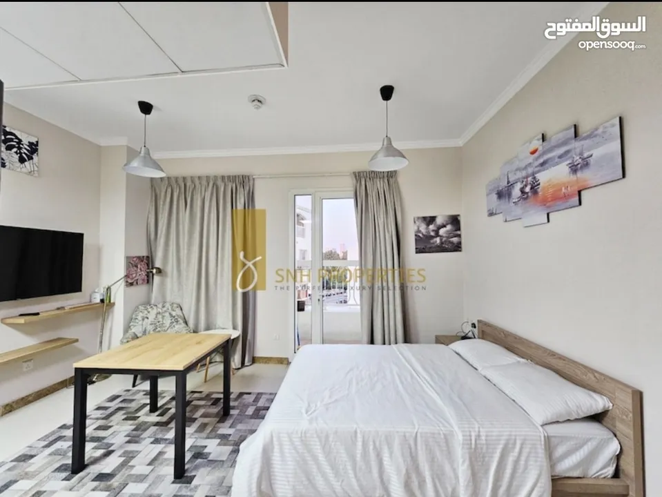شقة نضام استديو في مدينة دبي الرياضة للايجار الشهري  Apartment for rent in Al Dhabi Sports City for