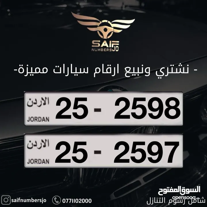 ارقام بتسلسل وترميز مميز شامل رسوم التنازل للبيع