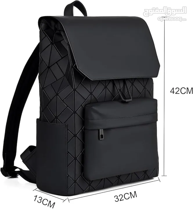 Shock Absorbing Waterproof Laptop Backpack with shoulder strap 15.6” -Black حقيبة شنتة لابتوب