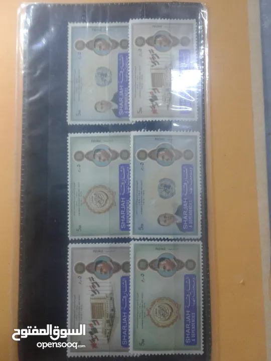 طوابع بريدية على شكل مجموعات غير مستخدمة