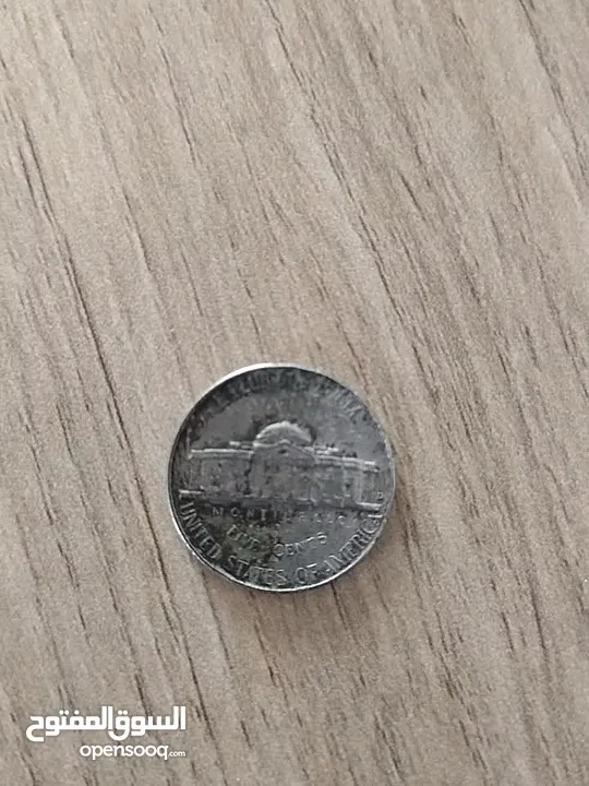 عملة سنت امريكي قديم  عام 1946 فضة