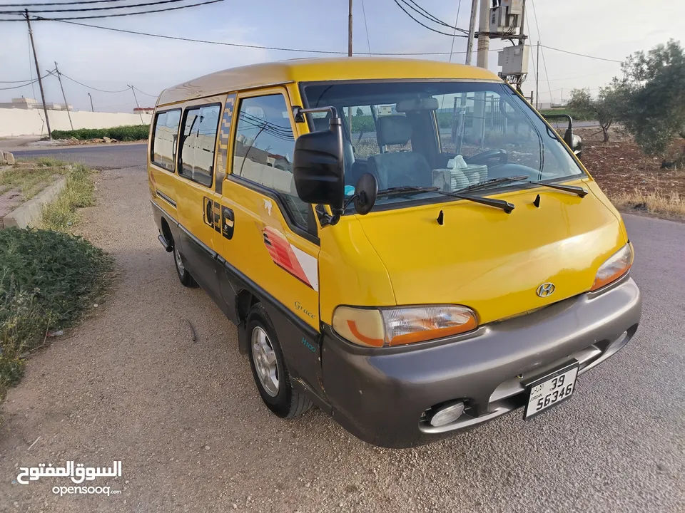 باص 2002- h100 ماتور27 عادي لمتد للبيع نقل مشترك عدد الركاب 5  موجود قاطع