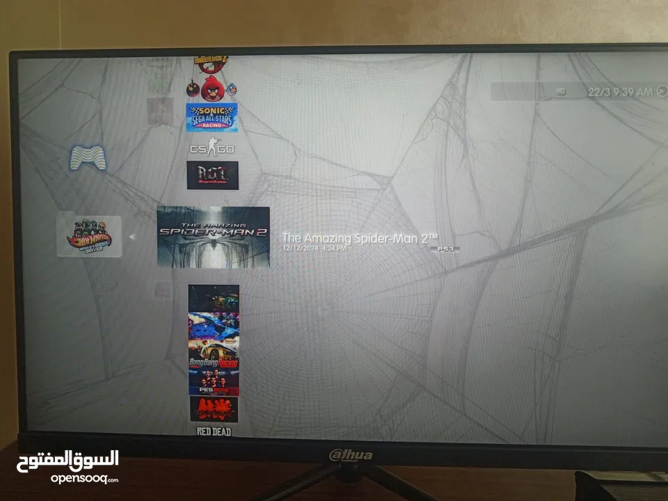 جهاز ps3 سوبر سلم معدل مش مفكوك ولا مصلح 500GB فل العاب + 2 أيادي ومع جميع اغراضه