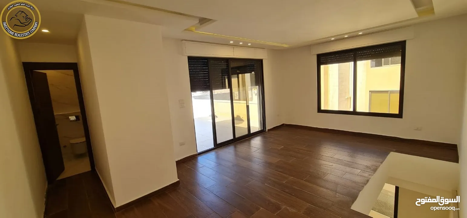 شقة فاخرة للبيع بأجمل أحياء الصويفية طابق ثالث مع روف دوبلكس 153م تشطيب سوبر ديلوكس لم تسكن