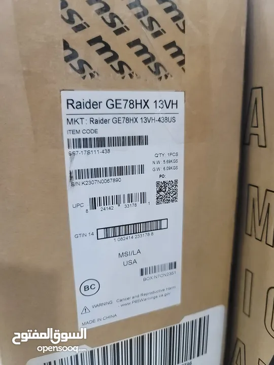 MSI Raider GE78HX 13VH $2670$