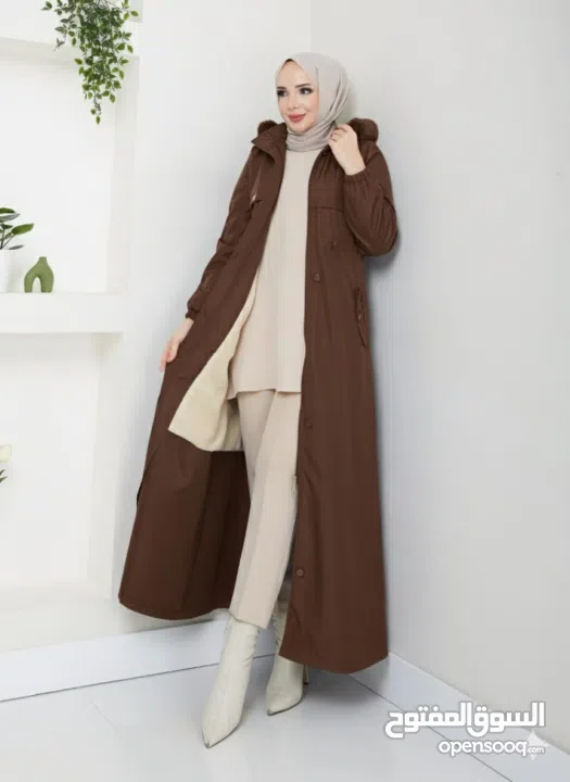 جلباب مبطن فرو ثقيل