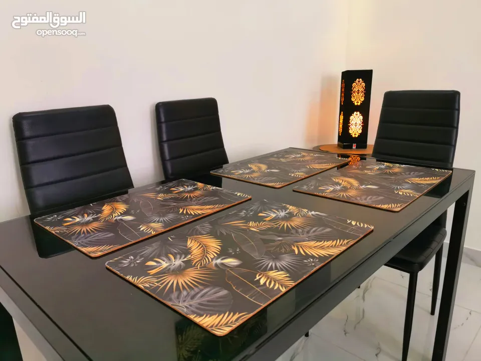 طاولة طعام وملحقاتها - 15 قطعة - Dining table and its accessories - 15 pieces