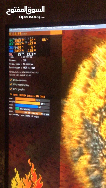Rtx 2060 msi 6gb  مستعمل بحالة ممتازة