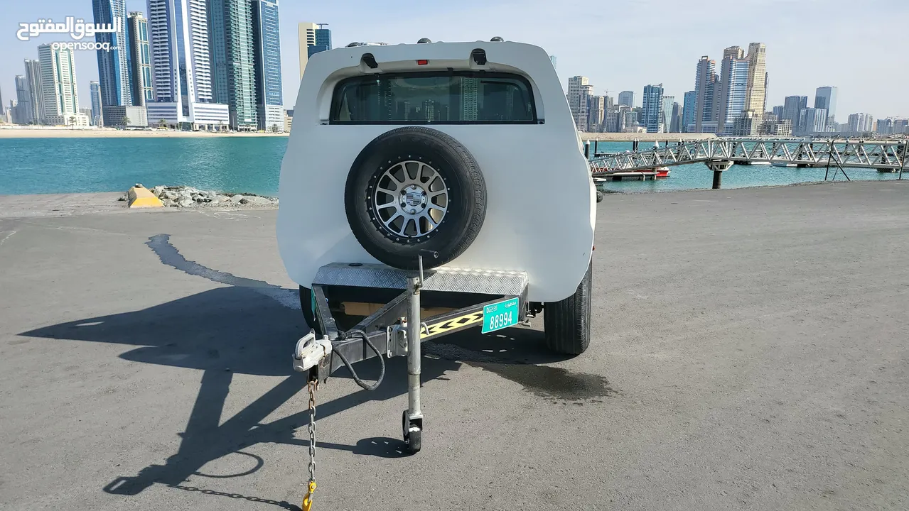 مقطورة للرحلات قابلة للتعديل. Adjustable travel cadillac trailer Cadillac trailer