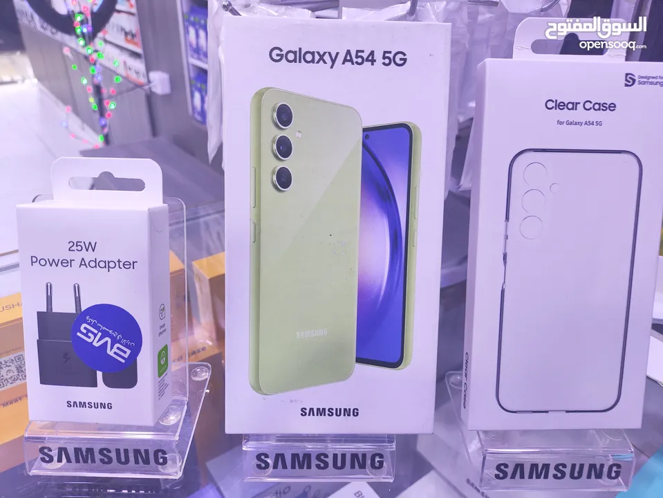 الوان الصيف ليموني SAMSUNG A54 5G جديده معها كفى وشاحن هدية متوفر توصيل