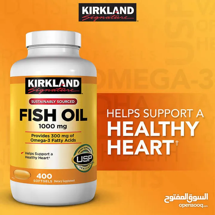 Kirkland Fish Oil 400 tablets - زيت سمك