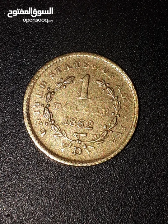 عمله واحد دولار امريكي عام 1852 مع حرف D  اقراء التفاصيل واذا عجبك السعر  مبروك على  صاحب النصيب