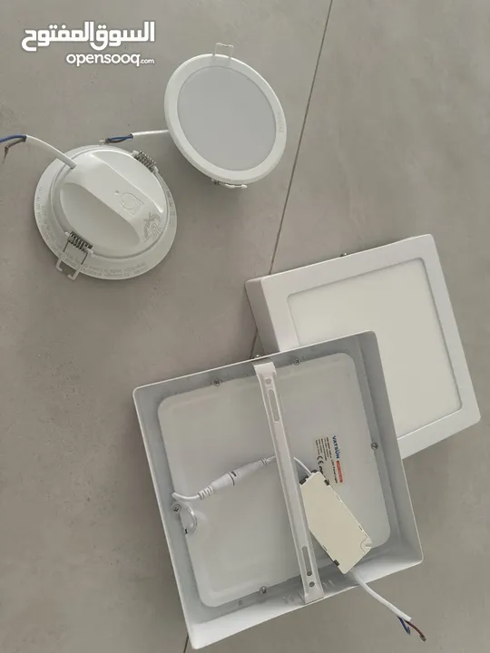 Philips recessed ceiling lights & vatsun surface mounted ceiling light used for 1 day
