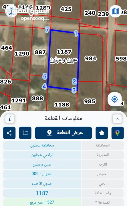 ارض للبيع في عبين السعر كامل القطعه