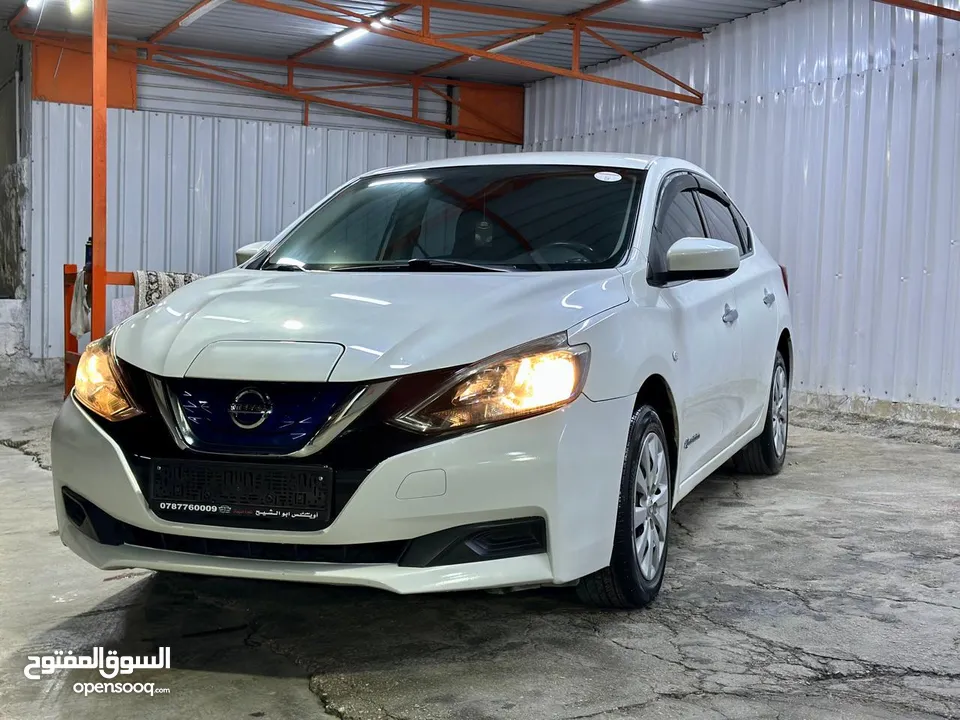 نيسان سلفي موديل 2019 جمرك جديد ممشى قليل اصلي وفعلي كرت ابيض بحاله الوكاله