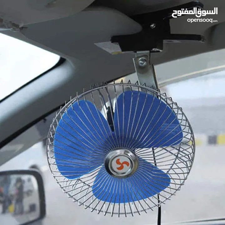 مروحة السيارة تعمل على مدخل الولاعه ملقط