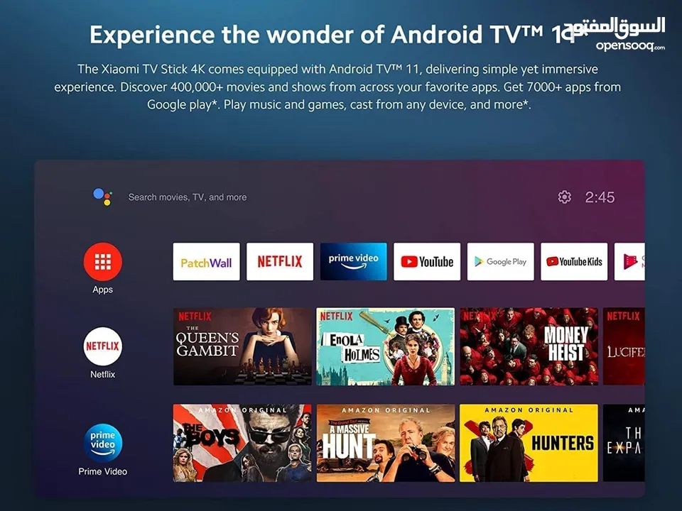 جهاز شاومي ستيك Xiaomi Mi TV Stick 4K Ultra HD