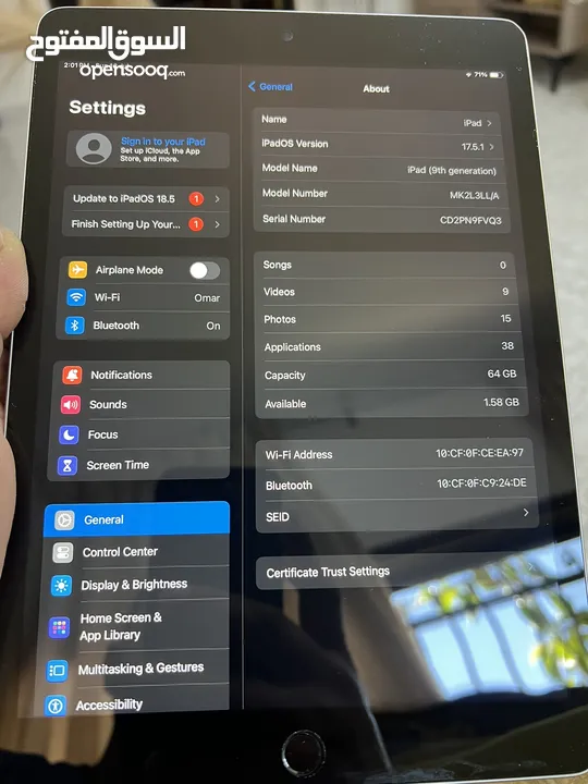 i pad 9 th Generation 64GB