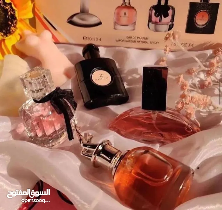 باكج عطور اربع روائح مختلفه ثبات مظمون اكثر من24ساعه mysticalمن افضل الماركات الفرنسيه