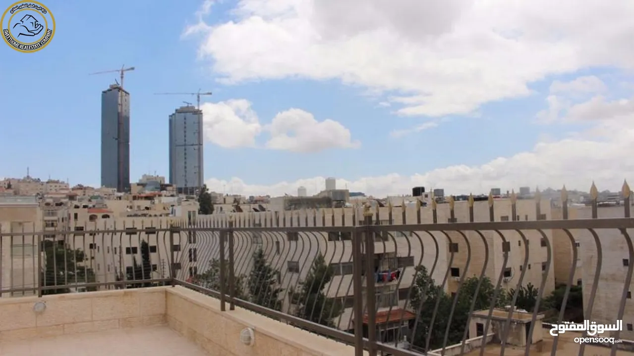 شقة مفروشة فاخرة للبيع في أم السماق الجنوبي  - خلف ال ( C-Town) طابق ثالث مع روف دوبلكس 290م