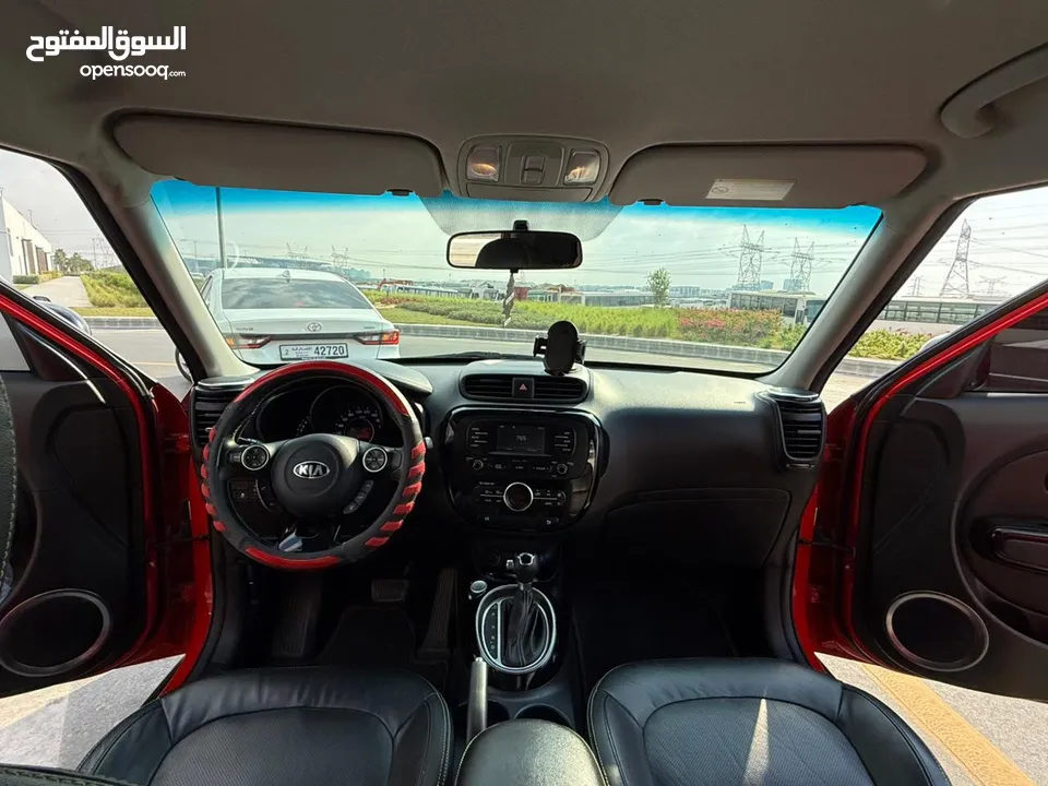 KIA SOUL RED GCC ‏ HATCHBACK  2017  FULL OPTION WITH OUT PANORAMA