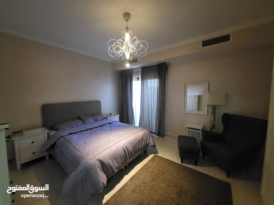 furnished apartment for rent in abdoon next to the Saudi Arabia embassy ground floor with three bedr