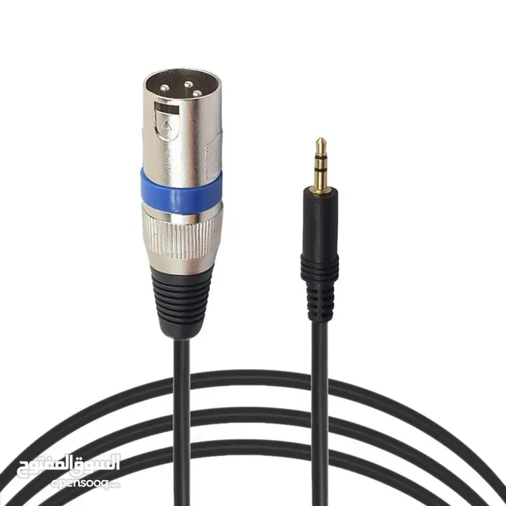 كيبل ميكروفون XLR Male To 3.35mm Microphone Cable 3M