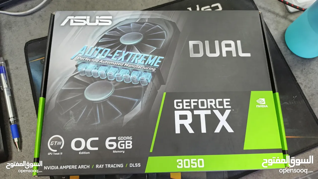 بحالة الوكالة مستعمل 10 ايام فقط RTX 3050 6GB OC كرت شاشة السعر : 160  متوفر توصيل لجميع انحاء الممل