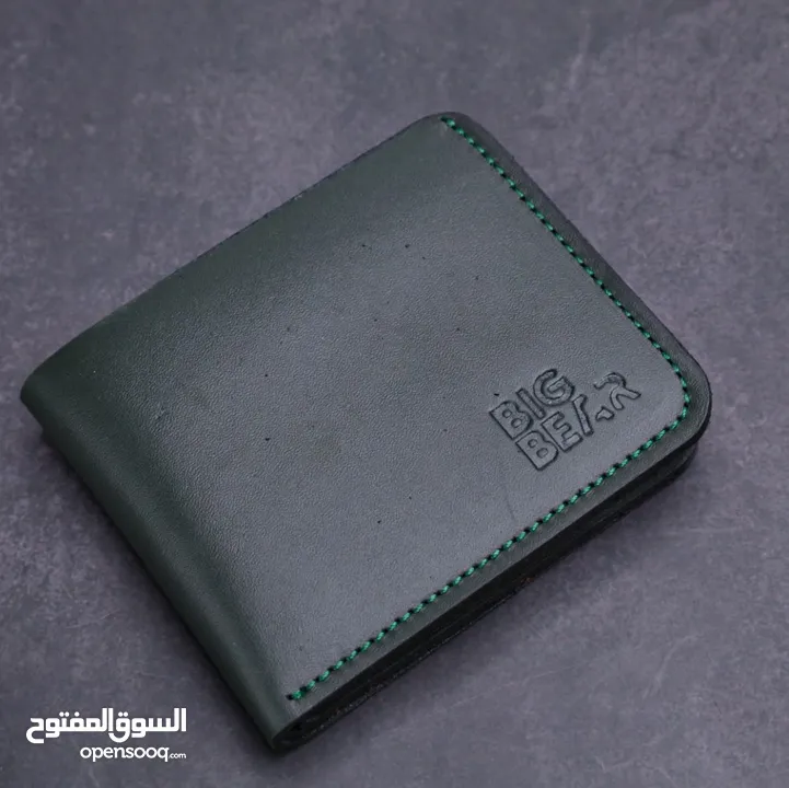 محفظة جلد طبيعي عالية الجودة  جلد طبيعي خام اصلية فاخرة