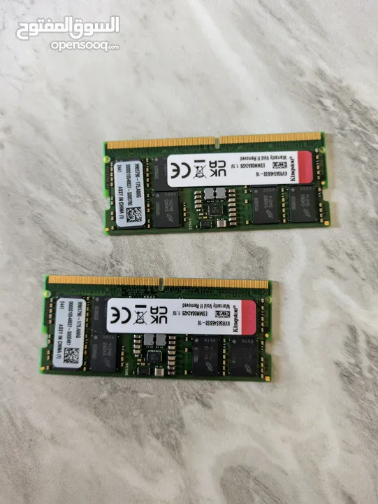 رام 32gb قطعتين فئة DDR5 نوع Kingston سرعة 5600MHz